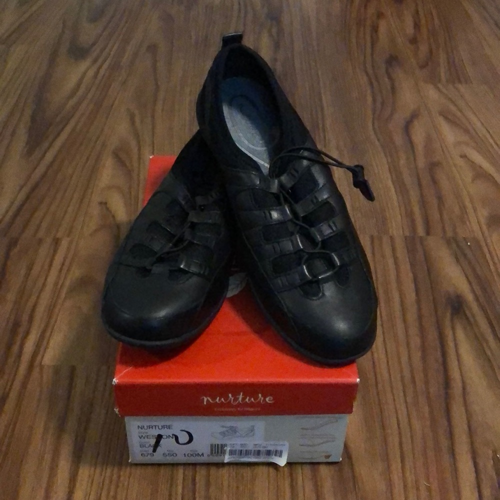 Nurture ‘Weston’ black slip on shoes